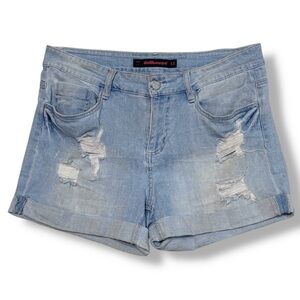 DOLLHOUSE Distressed Vintage Style Stretch High Rise Boyfriend Shorts